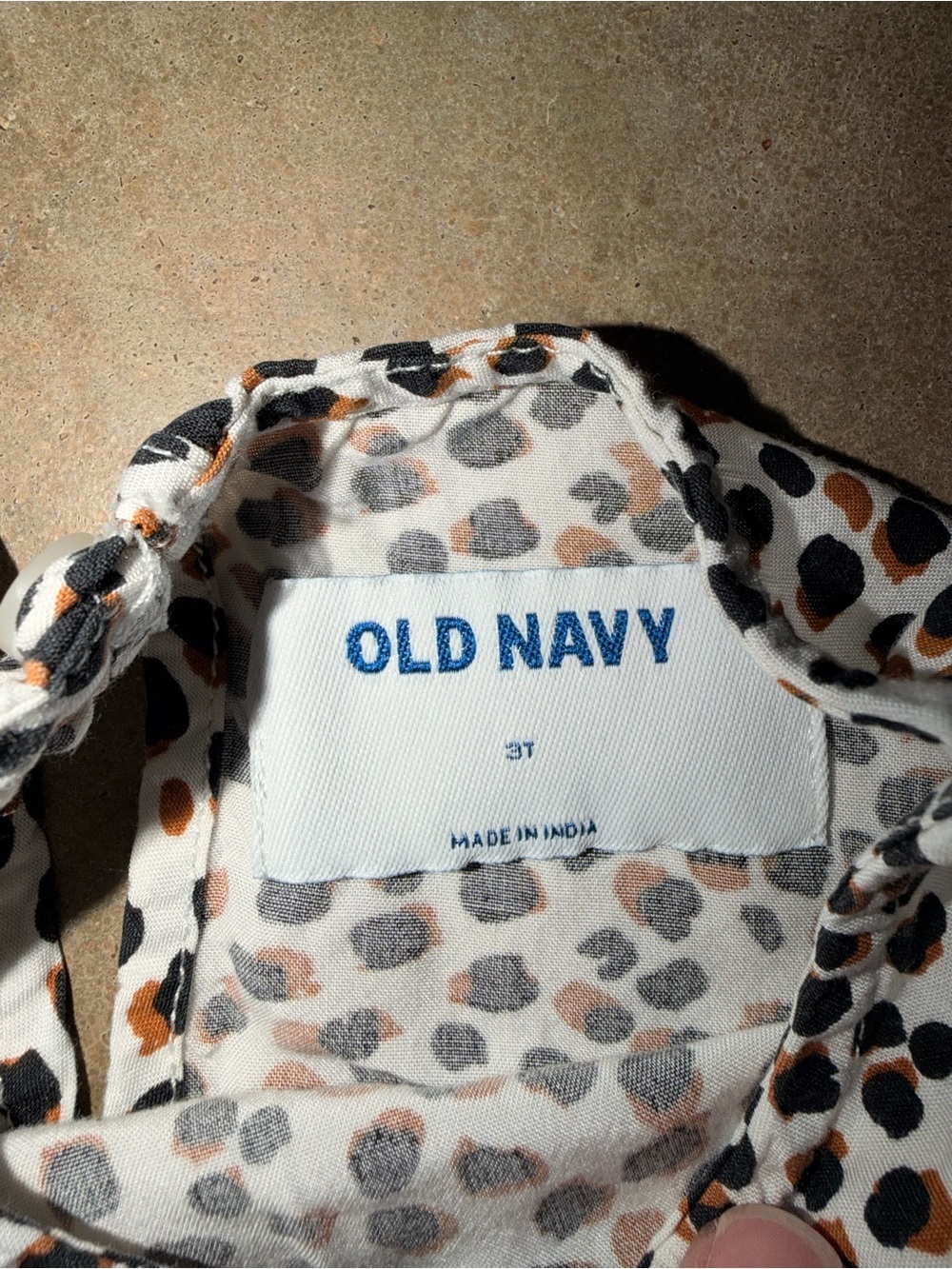 Old Navy Toddler Girls Leopard Print Swing Dress 3T Short Sleeve - Picture 4 of 6